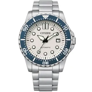 Citizen Mechanical NJ0171-81A White Dial Stainless Steel Mens Sports Watch