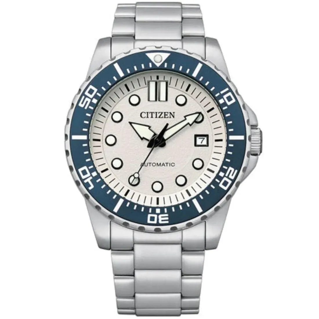 Citizen Mechanical NJ0171-81A White Dial Stainless Steel Mens Sports Watch