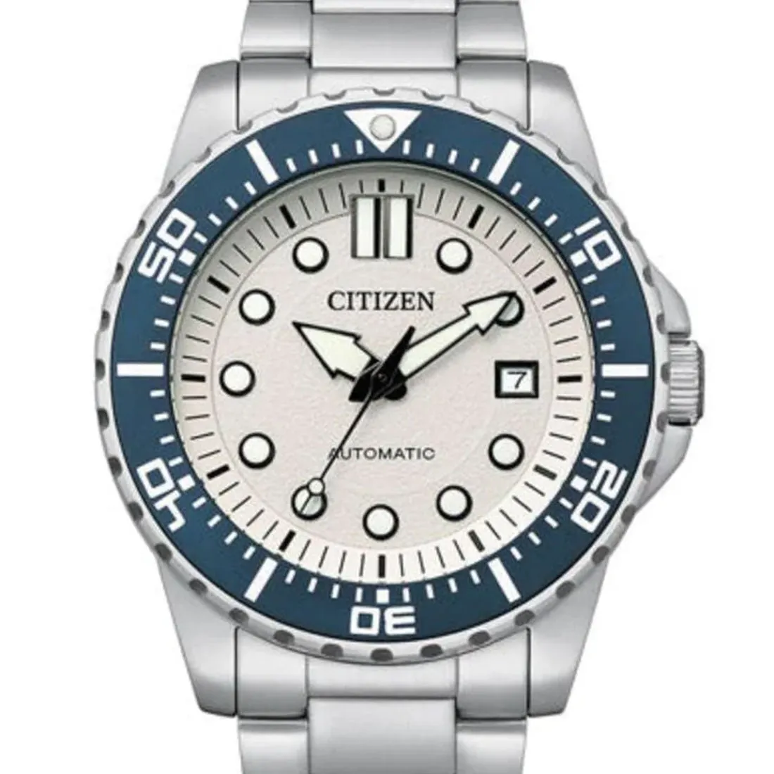 Citizen Mechanical NJ0171-81A White Dial Stainless Steel Mens Sports Watch