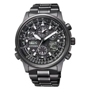 Citizen Promaster JY8025-59E JY8025 SKY Chronograph Black Dial LCD Eco-Drive Mens Watch