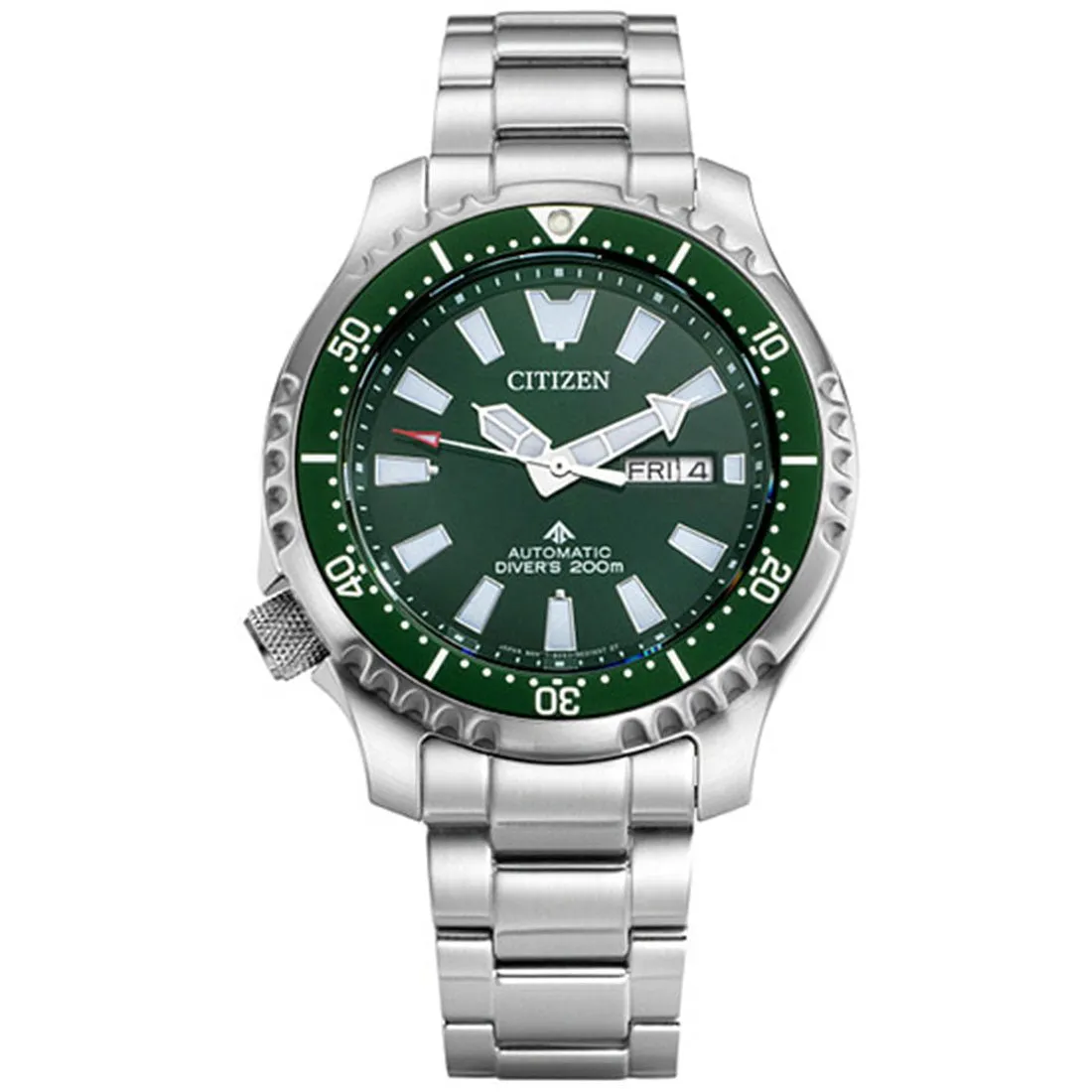 Citizen Promaster Marine Fugu NY0131-81X Green Dial Diving Watch with Tank Box