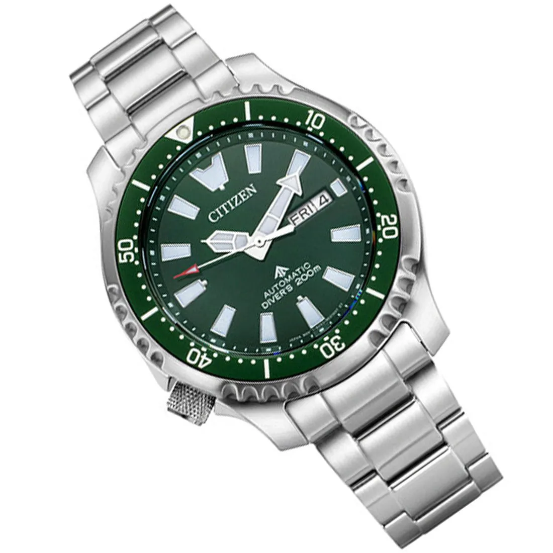 Citizen Promaster Marine Fugu NY0131-81X Green Dial Diving Watch with Tank Box