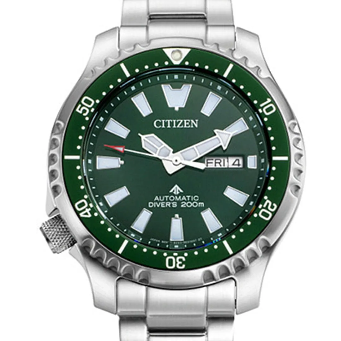 Citizen Promaster Marine Fugu NY0131-81X Green Dial Diving Watch with Tank Box