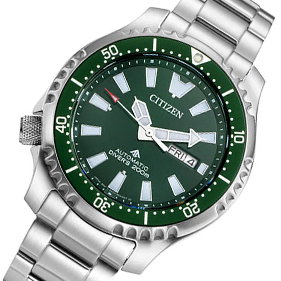 Citizen Promaster Marine Fugu NY0131-81X Green Dial Diving Watch with Tank Box