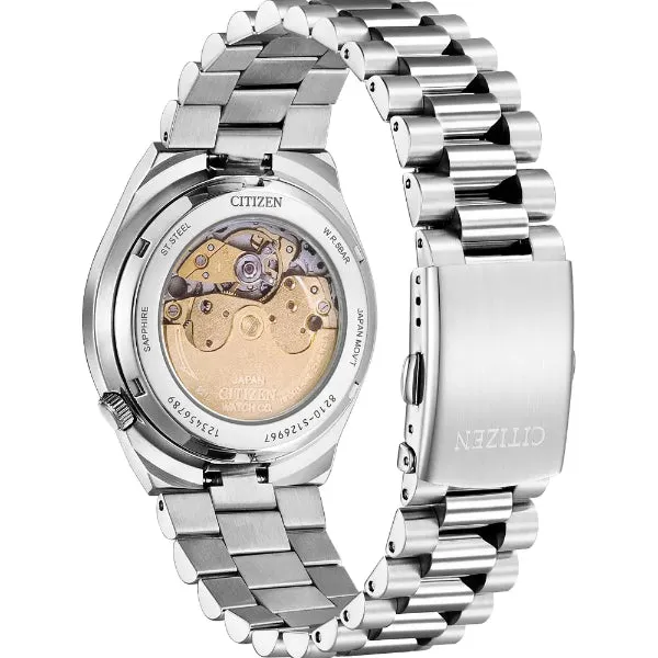 Citizen Tsuyosa Silver Stainless Steel Burgundy Dial Automatic Watch for Gents - NJ015056W
