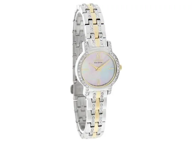 Citizen Women's EX1244-51D Eco-Drive Two-Tone with Mother-of-Pearl Dial Silhouette Watch