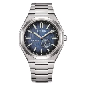 Citizen Zenshin 60 NK5020-58M Mechanical Super Titanium Dark Blue Dial 40MM Watch