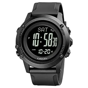 Compass Digital Sport Wrist Watches for Men with Large Dial