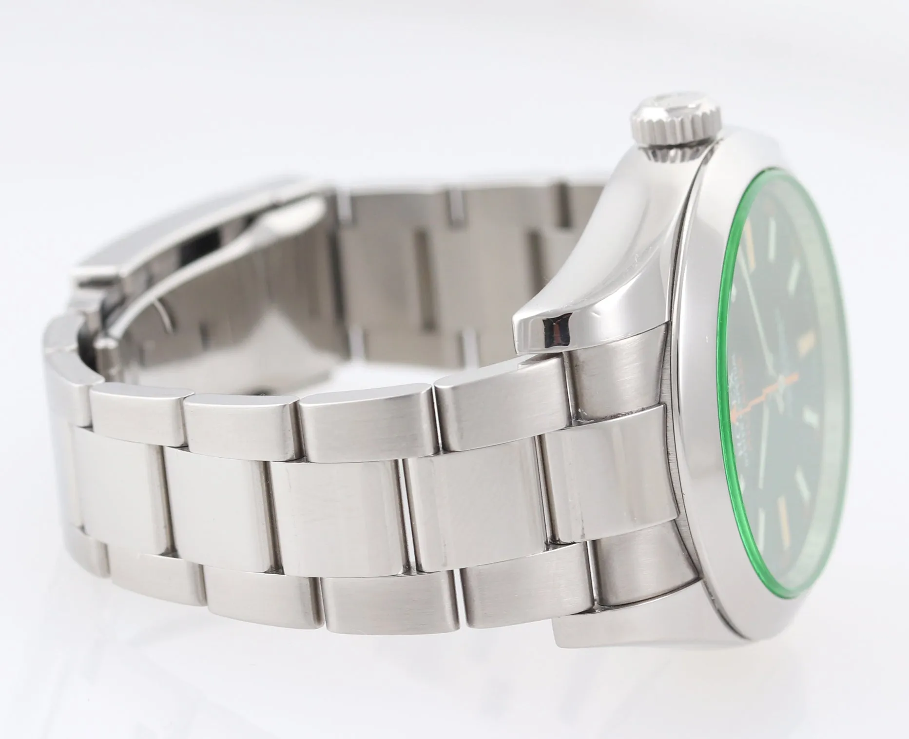 Copy of 2015 PAPERS Rolex Milgauss Green Anniversary 116400gv Steel Black Watch Box