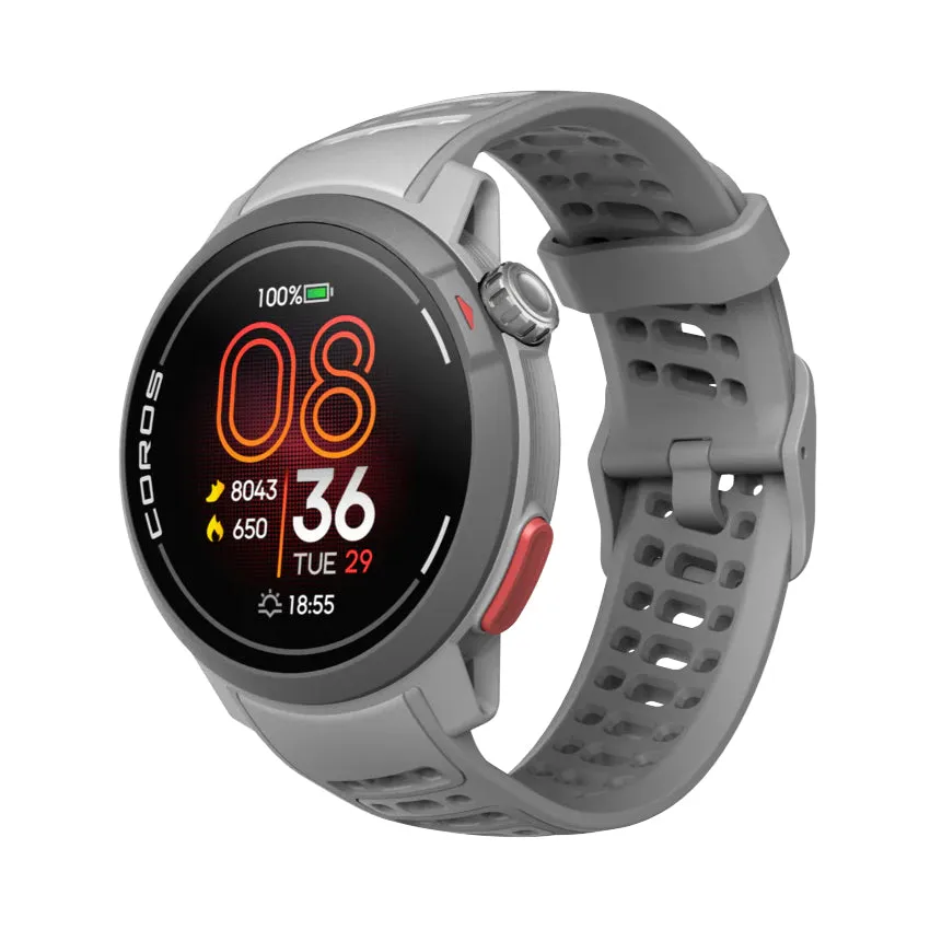 COROS Pace Pro Silicone Strap GPS Sport Watch Grey