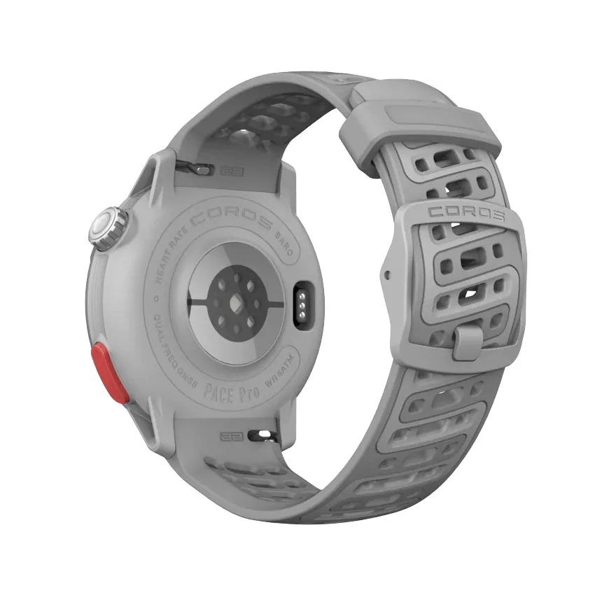 COROS Pace Pro Silicone Strap GPS Sport Watch Grey