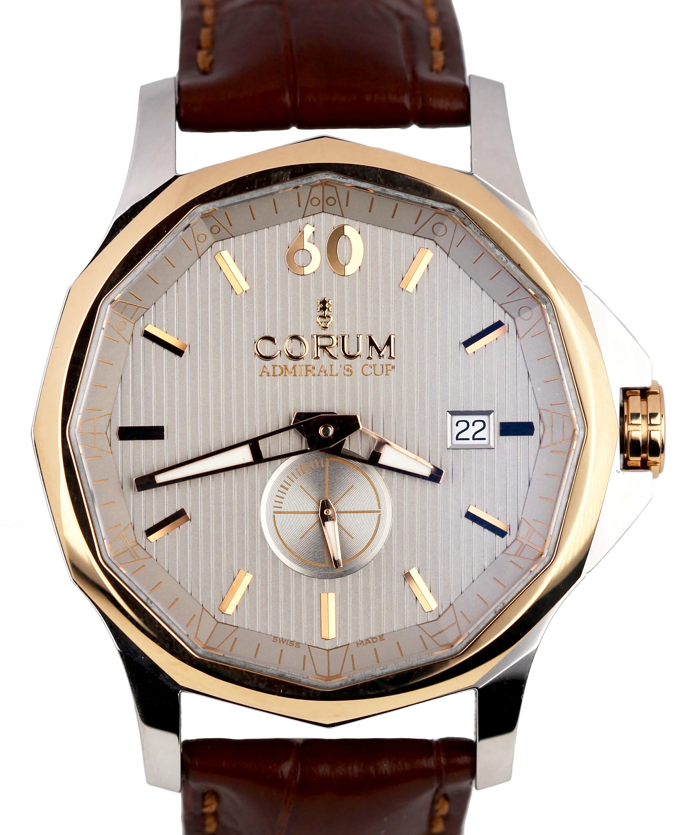 Corum Admiral's Cup Legend 42mm Two-Tone Rose Gold Watch 395.101.24/0F62 FH11