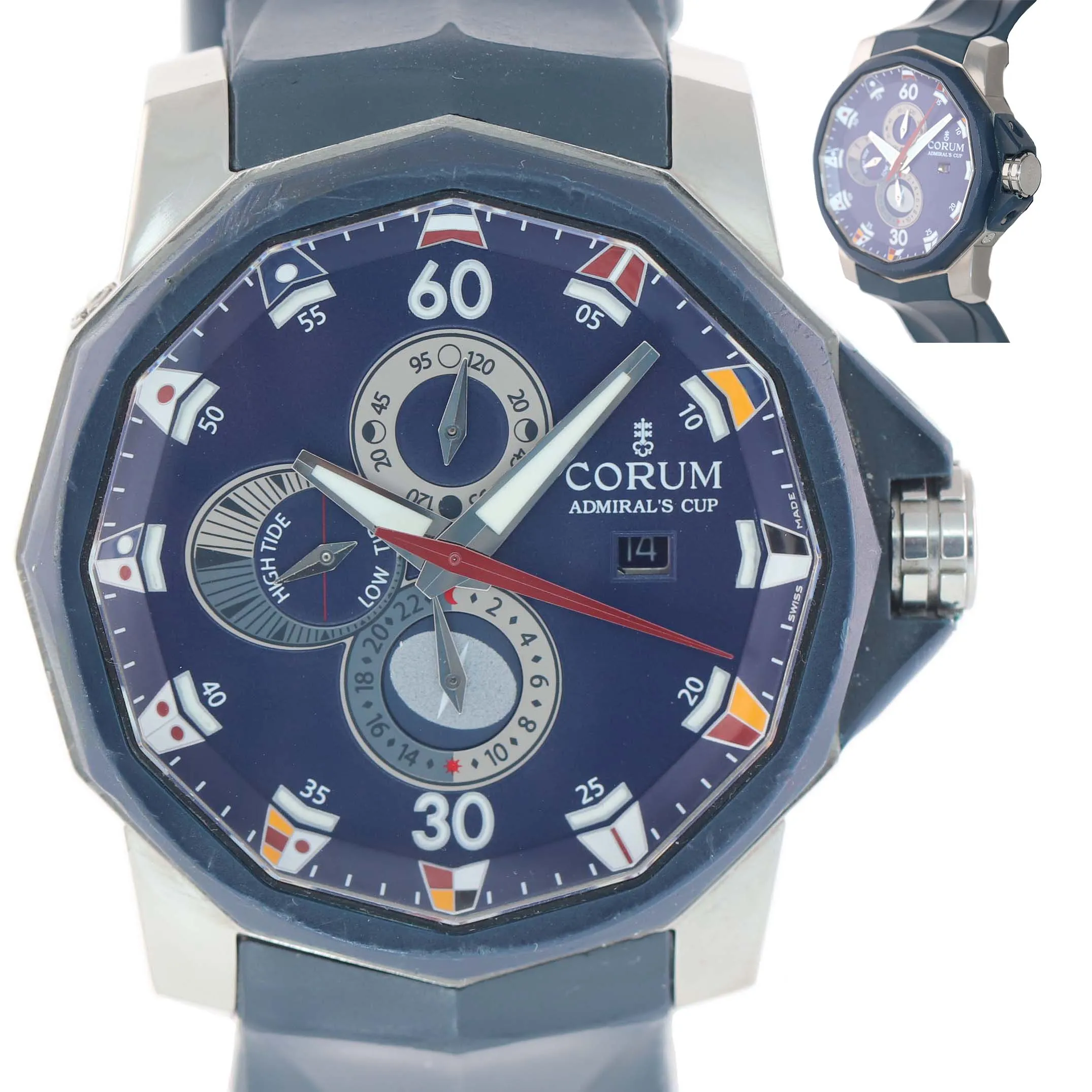 Corum Admiral's Cup Seafender Tides 48 Titanium 48mm Date Blue 01.0005 Watch