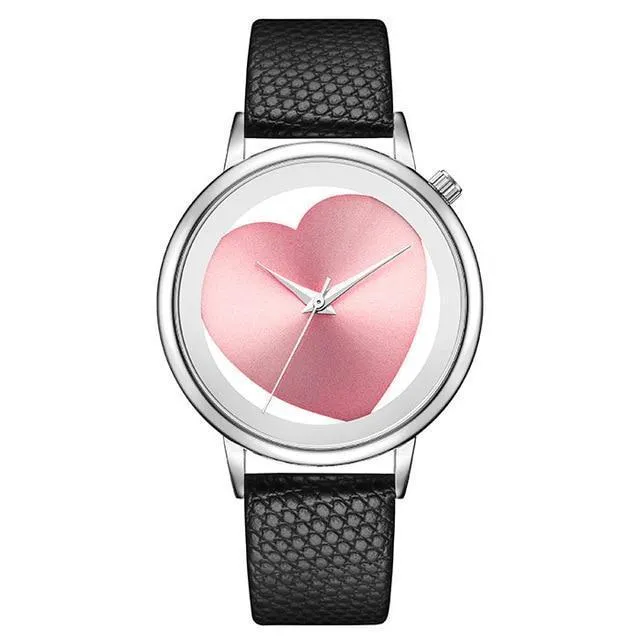 Creative Hollow Analog Black Stainless Steel Mesh Wristwatch