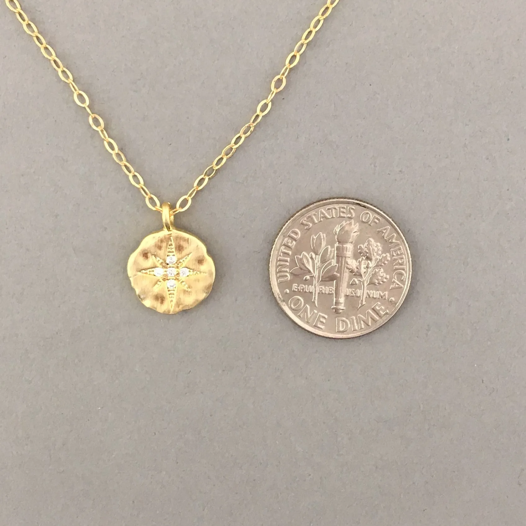 Crystal Compass Pendant Necklace