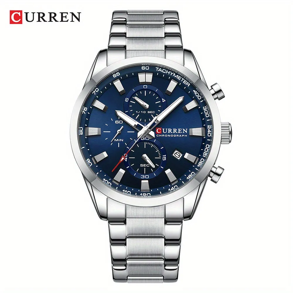 CURREN Business Chronograph Steel Watch