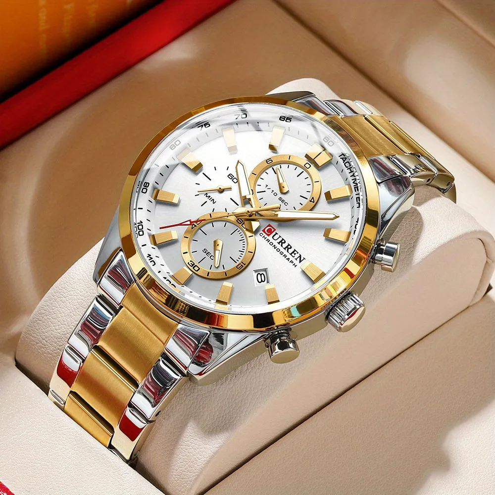 CURREN Business Chronograph Steel Watch