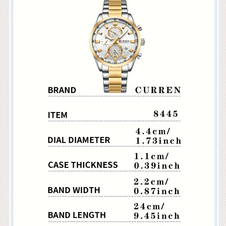 CURREN Business Chronograph Steel Watch