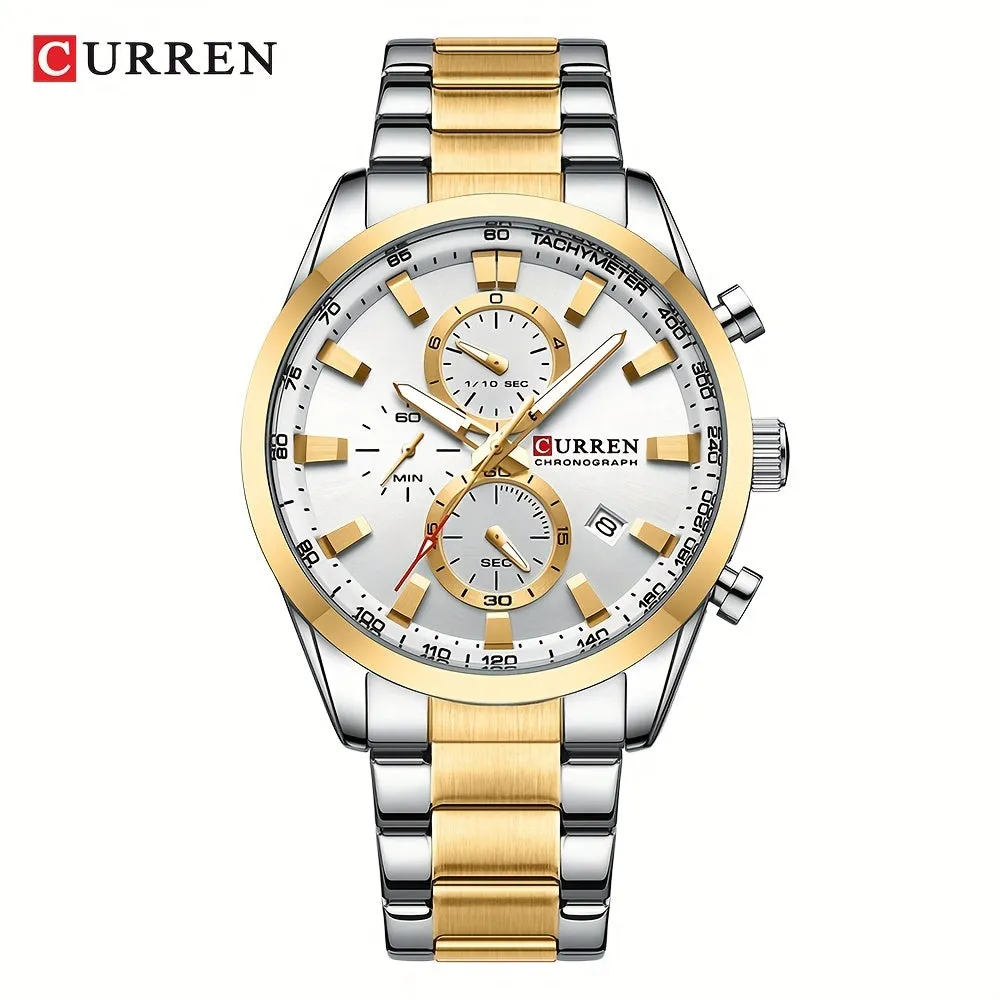 CURREN Business Chronograph Steel Watch