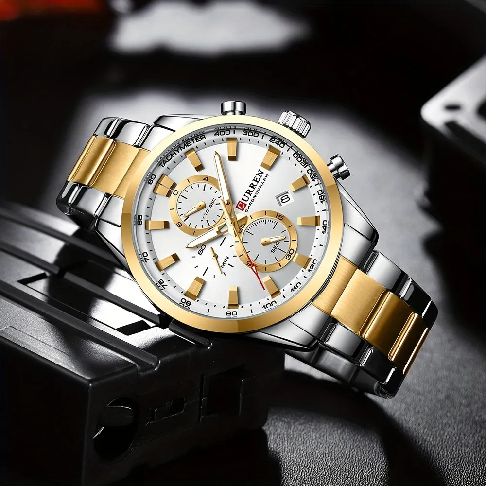 CURREN Business Chronograph Steel Watch