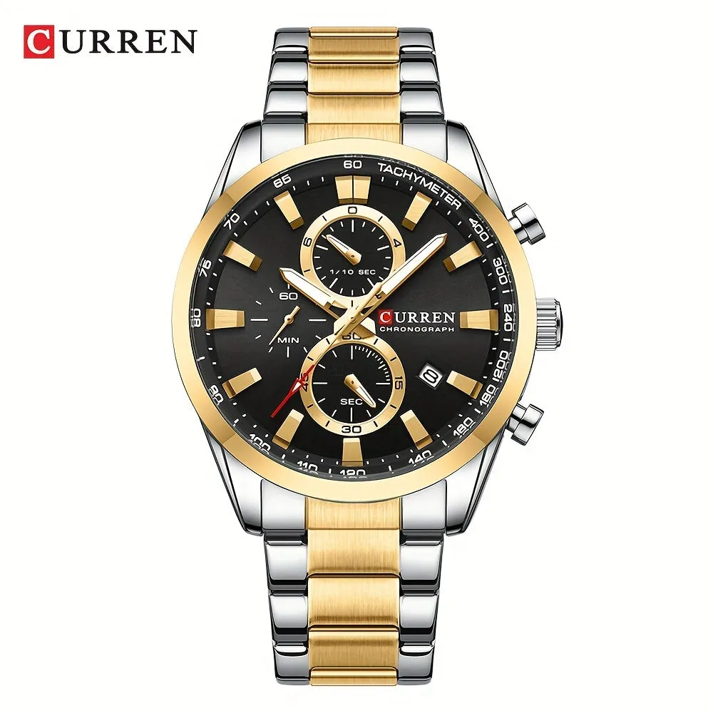 CURREN Business Chronograph Steel Watch
