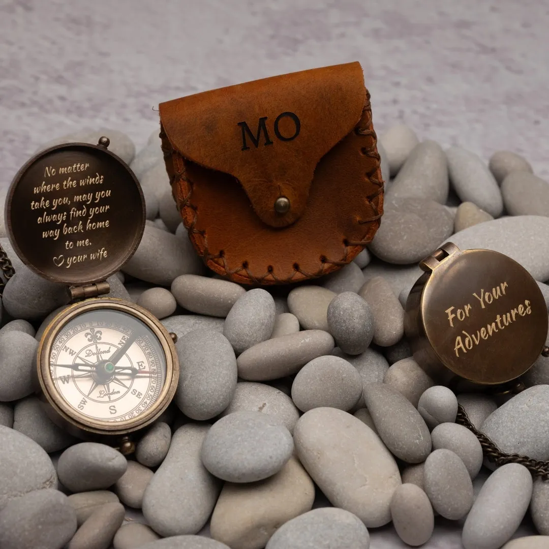 Custom Compass Gift for Son, Personalized Working Compass for Grandson