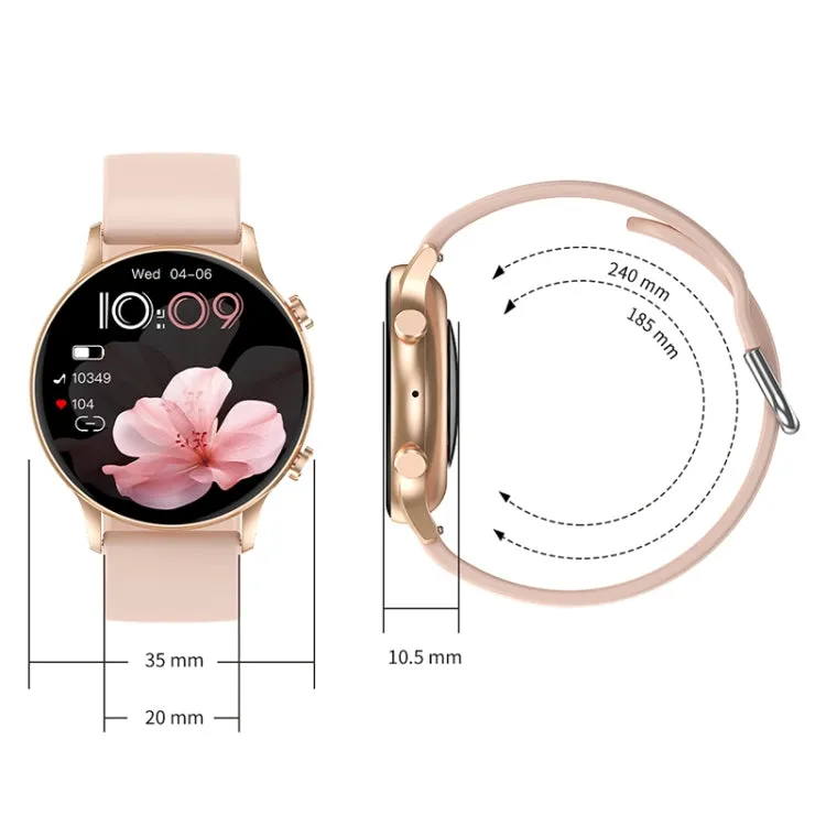 CY19 1.32 inch AMOLED Screen Silicone Strap Smart Watch, Blood Oxygen/Blood Pressure/Heart Rate(Black)