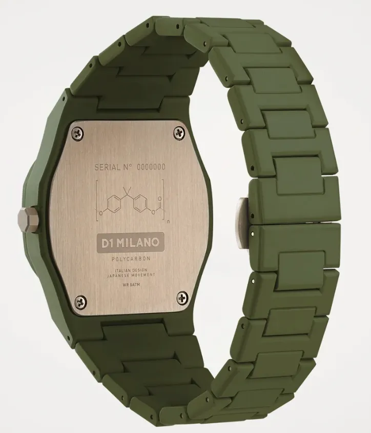 D1 Milano Polycarbon Military Green Watch
