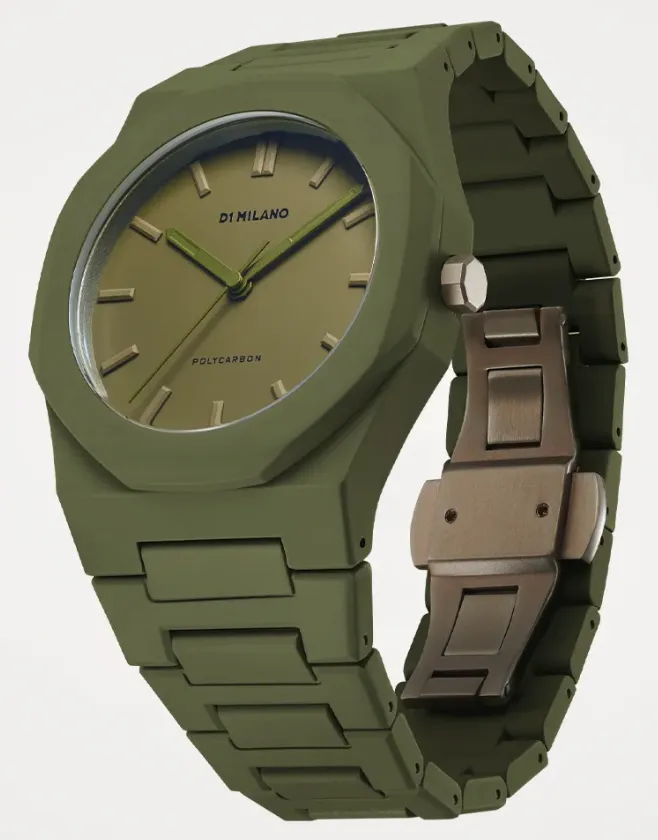 D1 Milano Polycarbon Military Green Watch