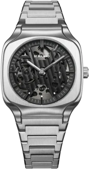 D1 Milano Square Skeleton Grey Depth Watch