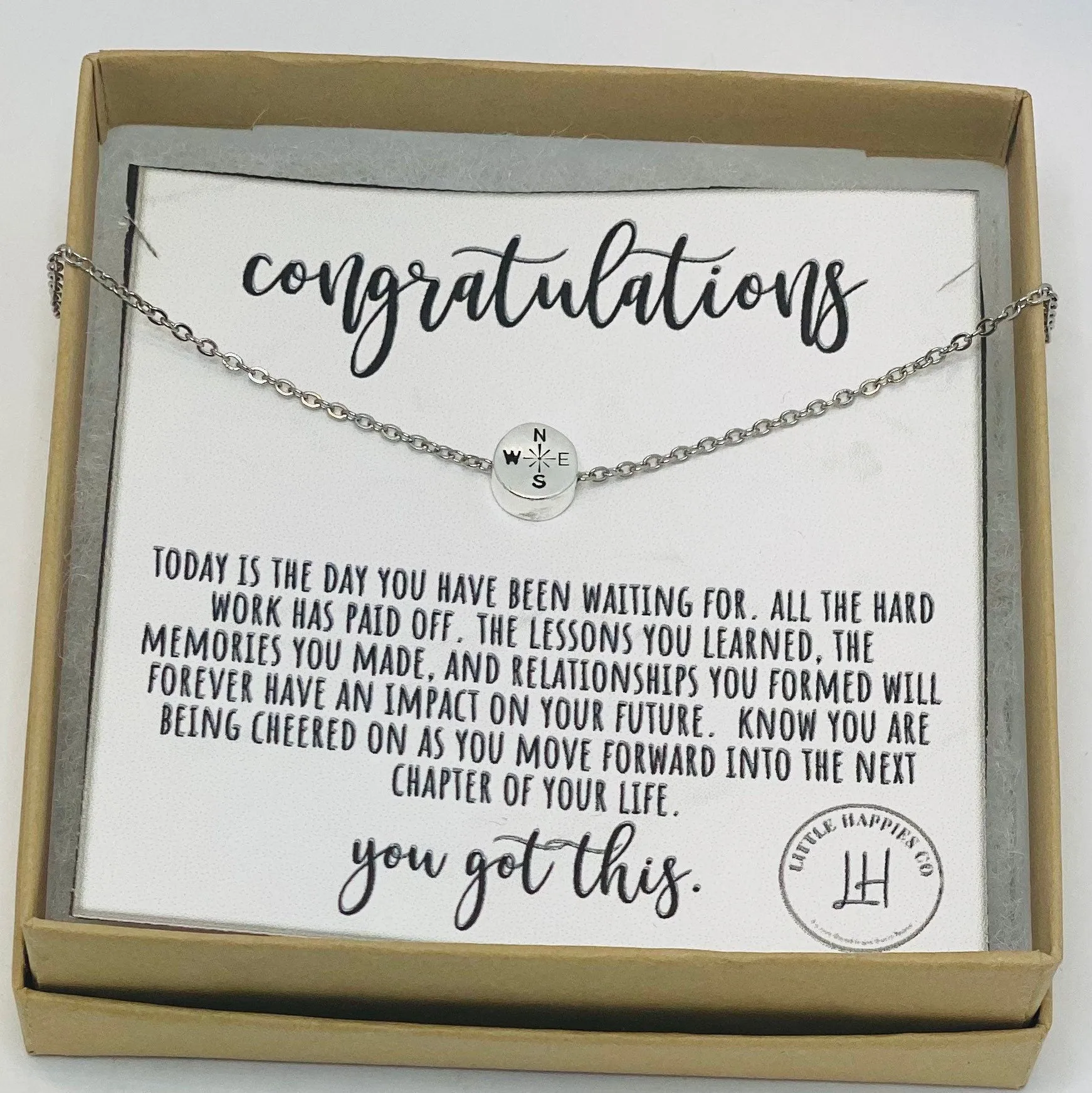 Dainty Compass Necklace, Christian Jewelry, graduation gift, gift for graduates, college graduation gift, high school, gift for graduate