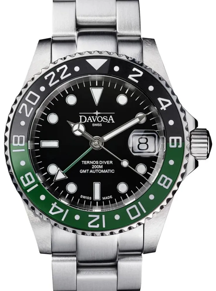 Davosa Ternos Ceramic Automatic GMT Swiss-Made 200m 16159060 Trialink Bracelet