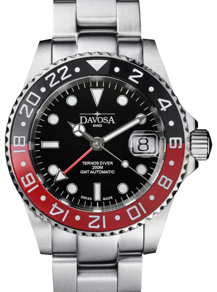 Davosa Ternos Ceramic Automatic GMT Swiss-Made 200m 16159060 Trialink Bracelet