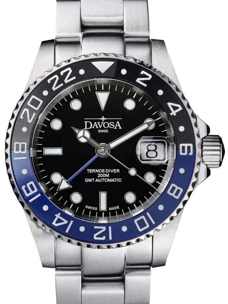 Davosa Ternos Ceramic Automatic GMT Swiss-Made 200m 16159060 Trialink Bracelet