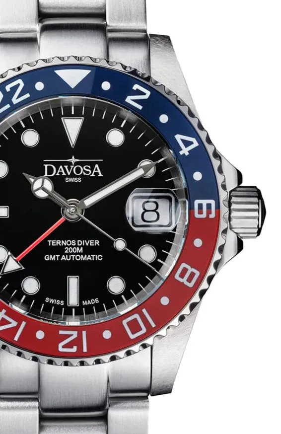 Davosa Ternos Ceramic Automatic GMT Swiss-Made 200m 16159060 Trialink Bracelet