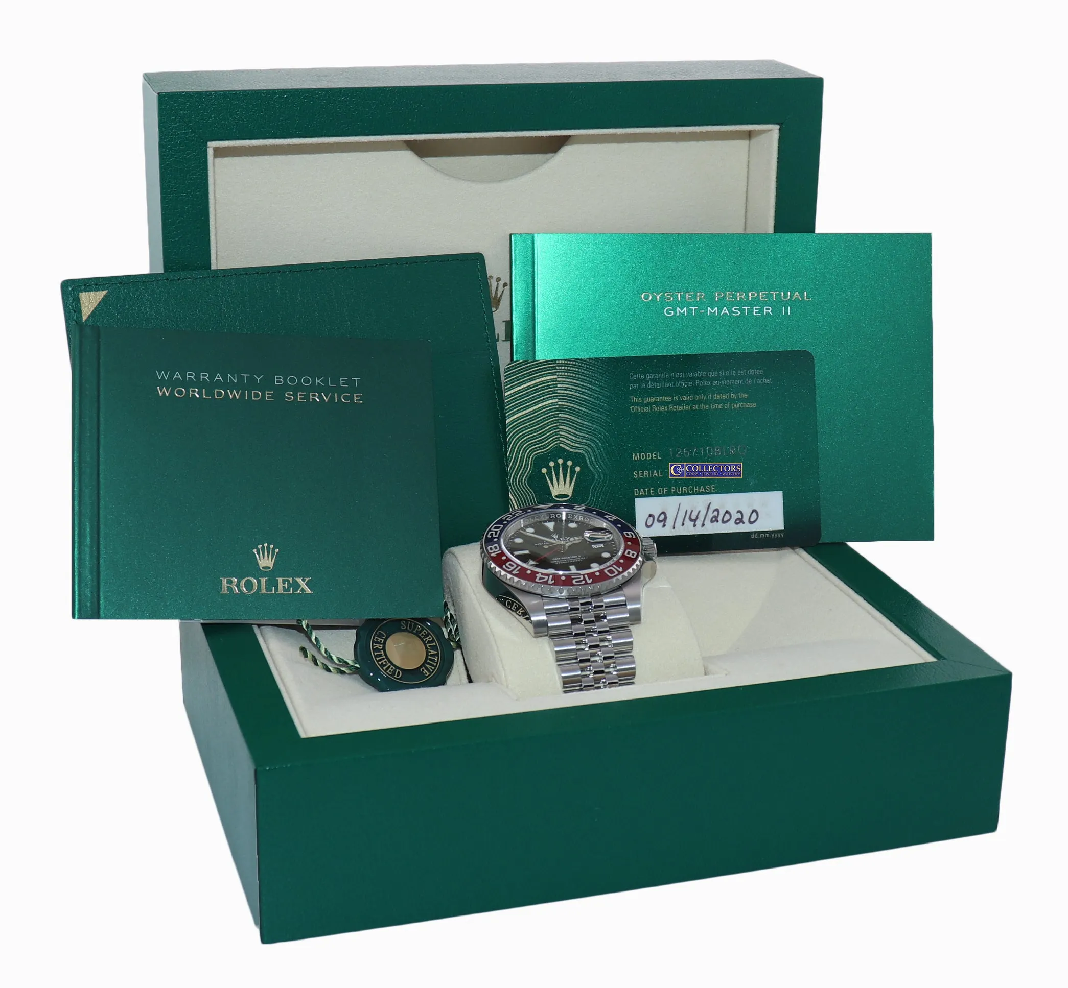 DECEMBER NEW 2020 Rolex GMT Master PEPSI Red Blue Ceramic 126710 BLRO Watch