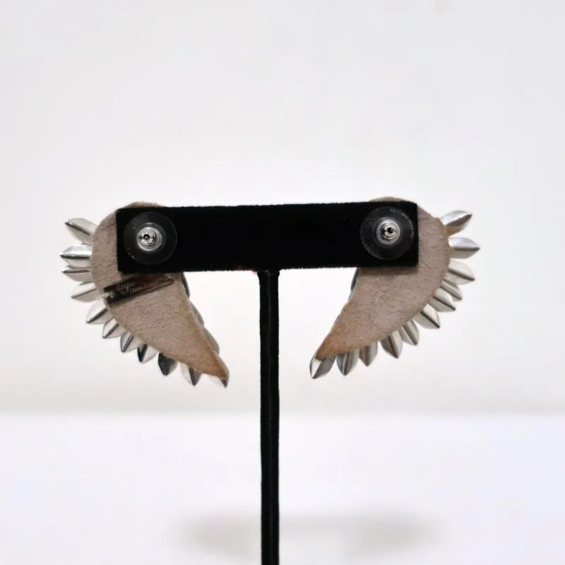 Deepa by Deepa Gurnani Perry Wing Earrings Silver-Plated Brass & Crystals