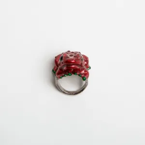 DELFINA DELETTREZ | ENAMEL FROG RING
