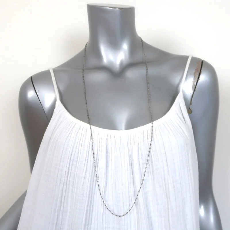 Designer Strand Necklace Beaded Silver
