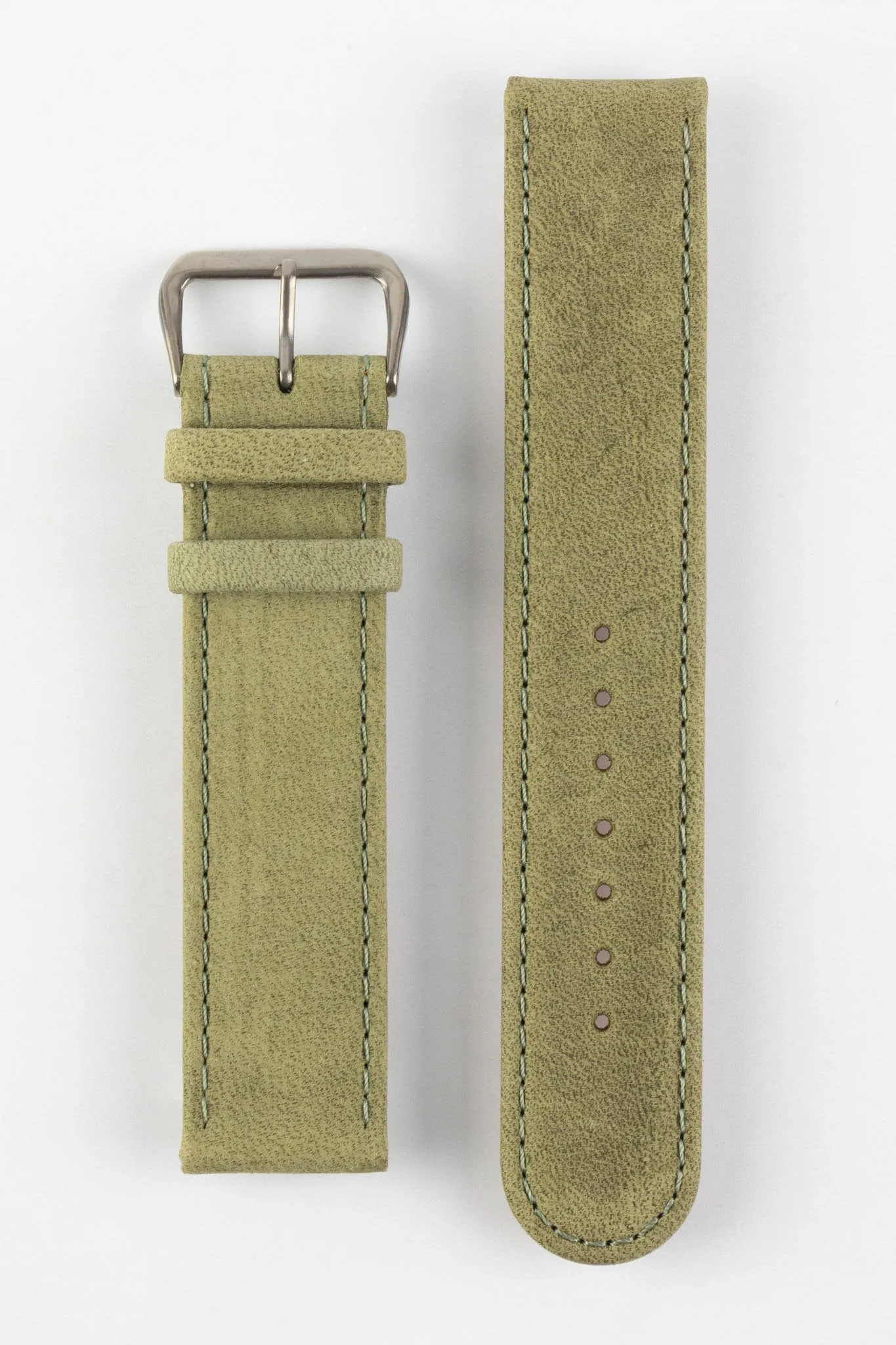 Di-Modell NATURAL Anti-Allergic Leather Watch Strap in GREEN