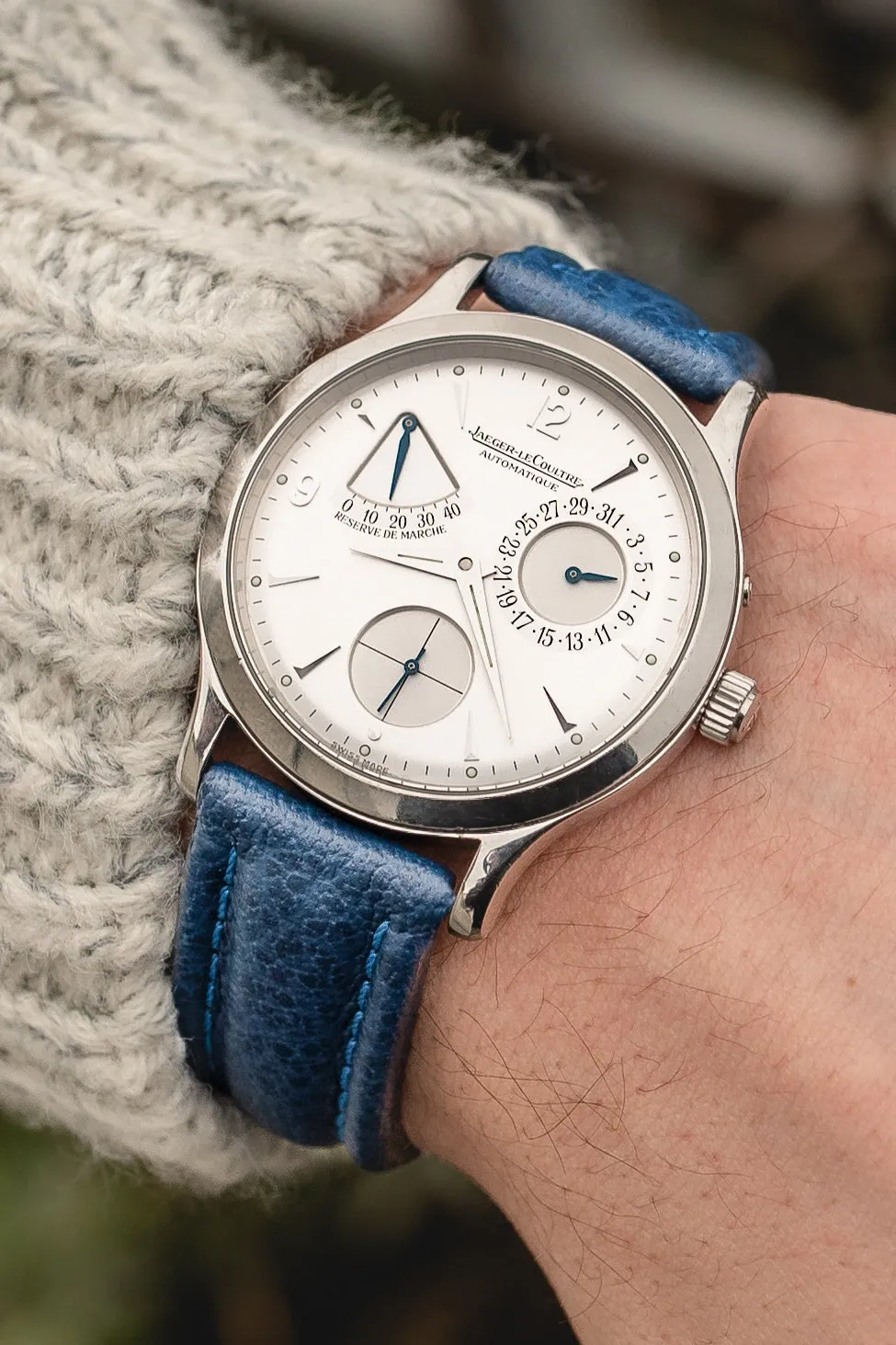 Di-Modell POLO SHERPA Waterproof Padded Leather Watch Strap in BLUE