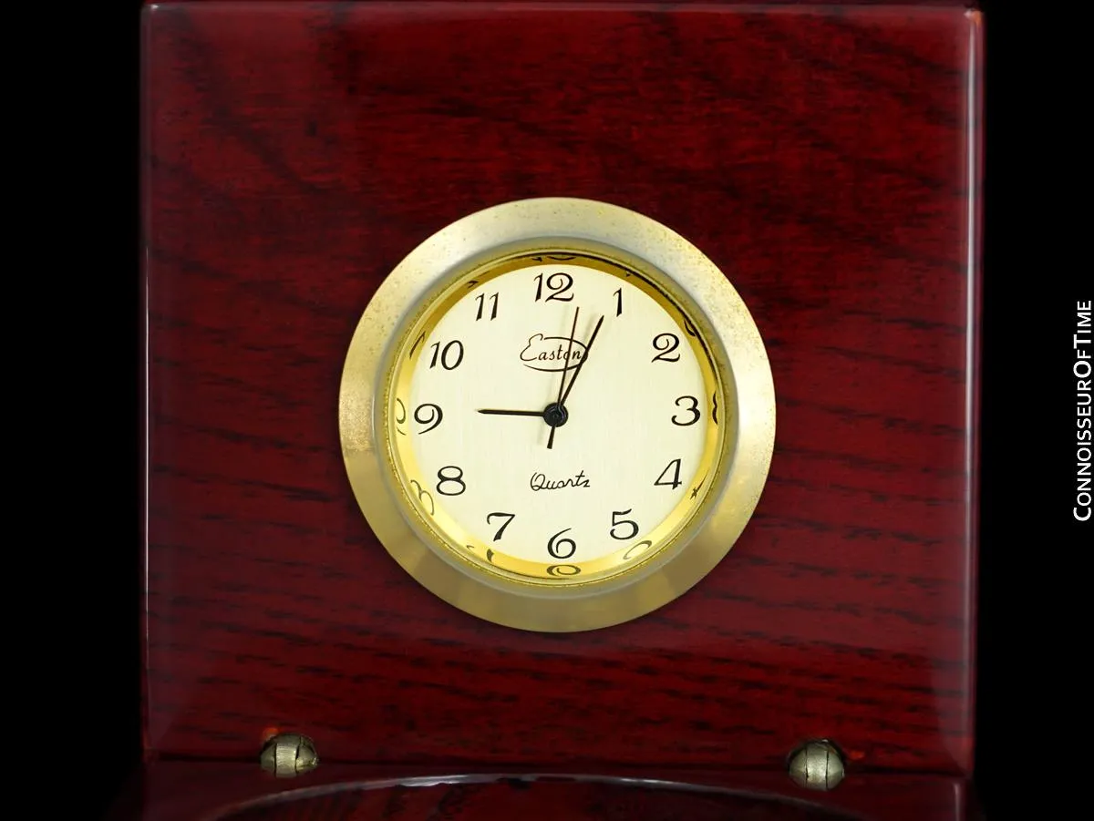 Easton Clock & Compass in Wood box - Owned & Used by Jerry Lewis