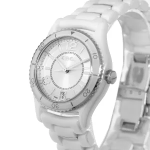 Ebel X-1 Ceramic 34mm Silver Arabic Dial White Ceramic Bezel 1216129