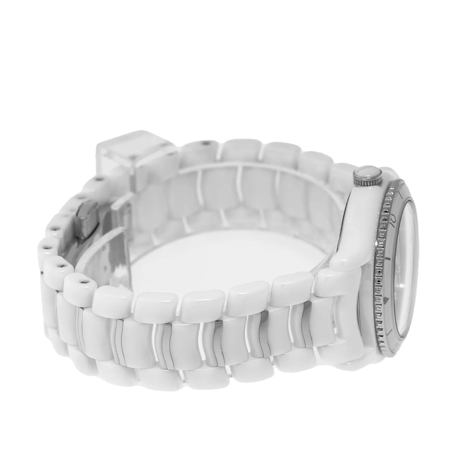 Ebel X-1 Ceramic 34mm Silver Arabic Dial White Ceramic Bezel 1216129