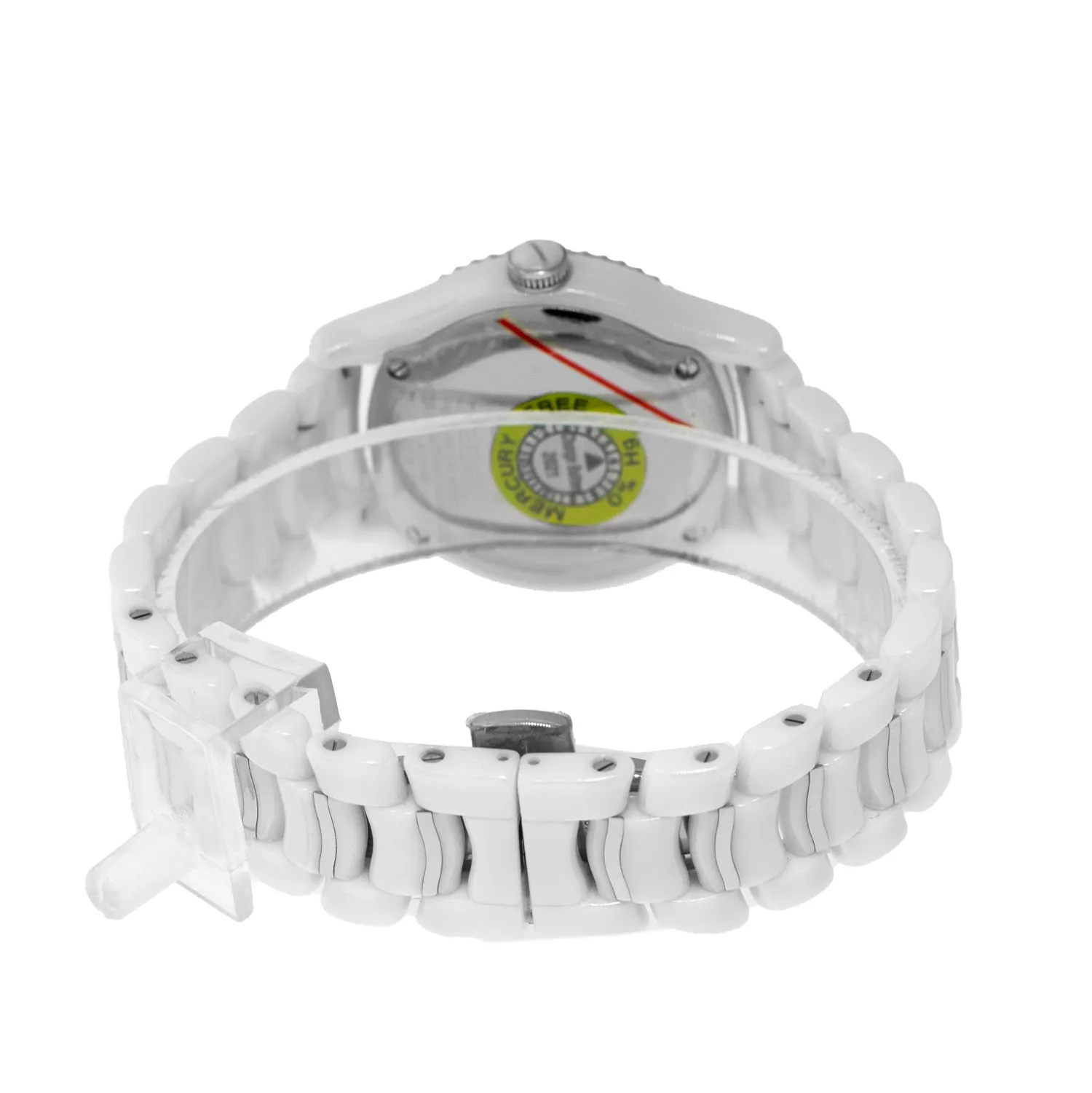 Ebel X-1 Ceramic 34mm Silver Arabic Dial White Ceramic Bezel 1216129