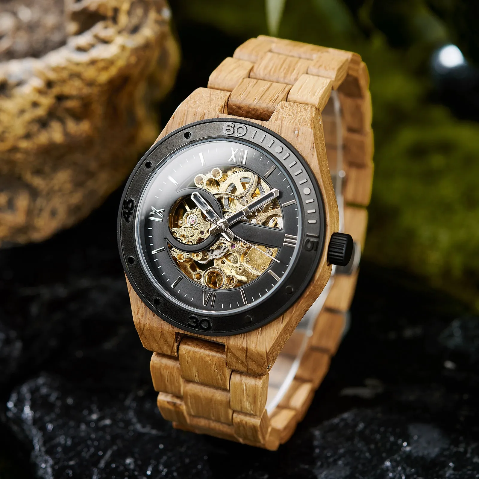 EBONOAK - Men Wood Watch Automatic Mechanical