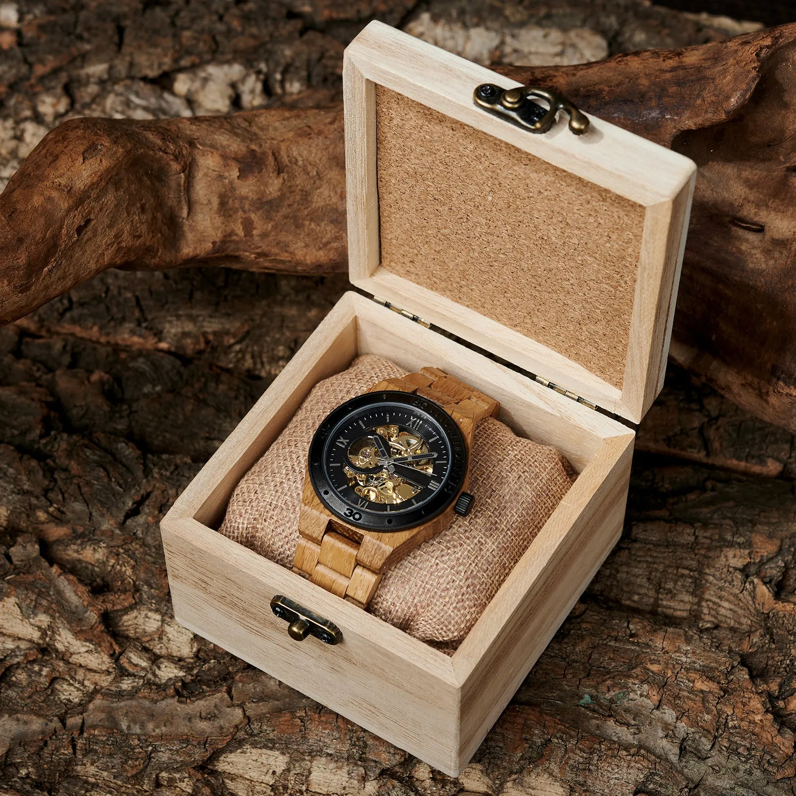 EBONOAK - Men Wood Watch Automatic Mechanical