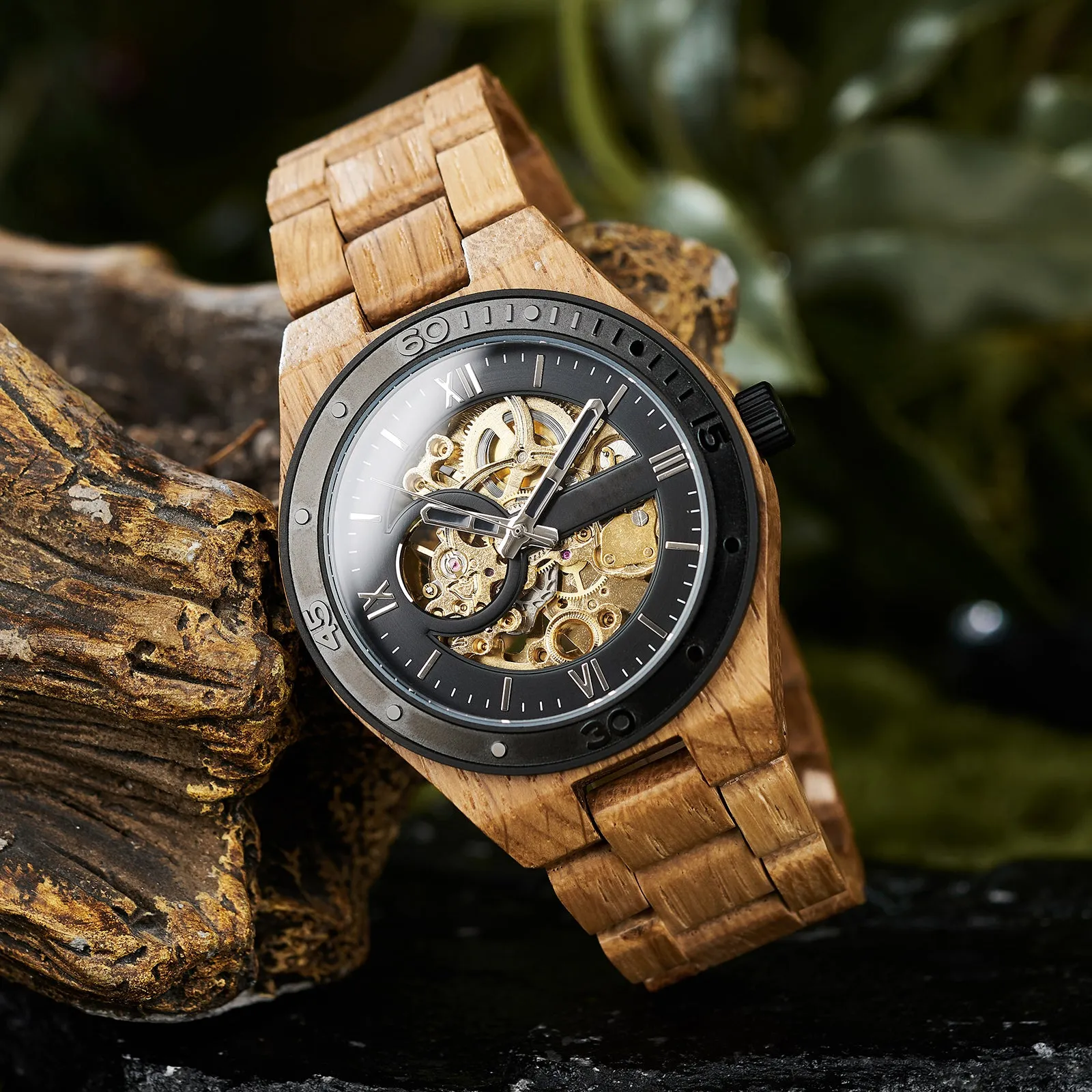 EBONOAK - Men Wood Watch Automatic Mechanical