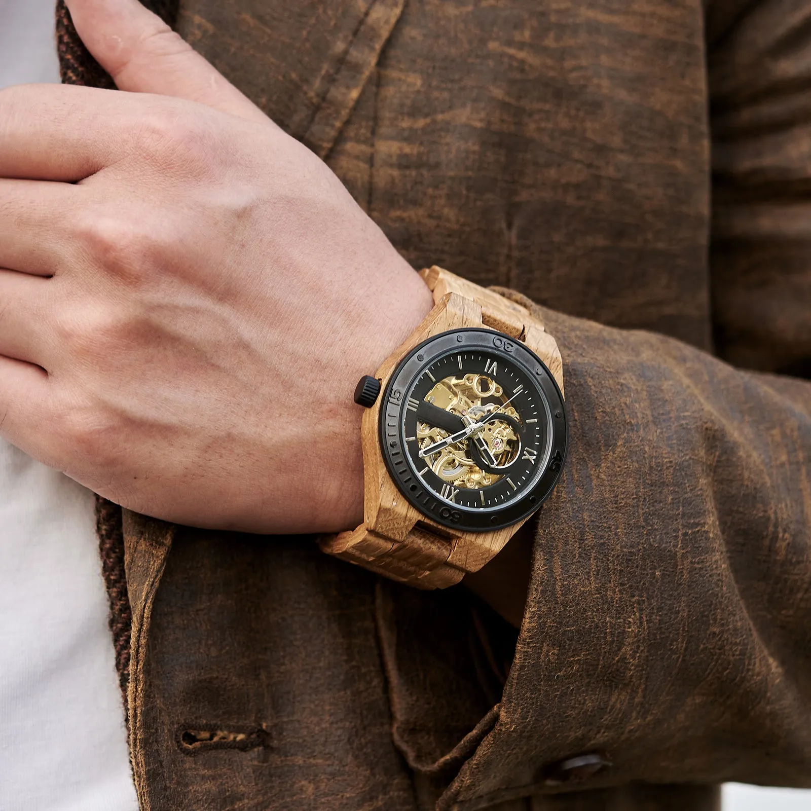 EBONOAK - Men Wood Watch Automatic Mechanical