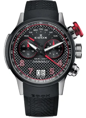 Edox Chronorally Chronograph Titanium Watch